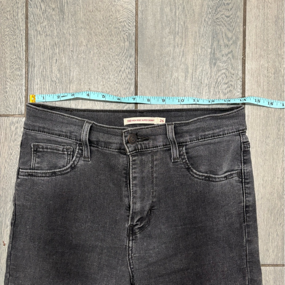 Levi's 720 HIGH RISE SUPER SKINNY WOMEN'S JEANS Size 26 - Picture 5 of 9